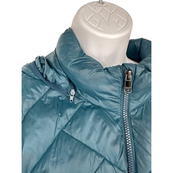 London Fog Womens Lightweight Packable Down Jacket Teal Size L - Picture 3 of 10